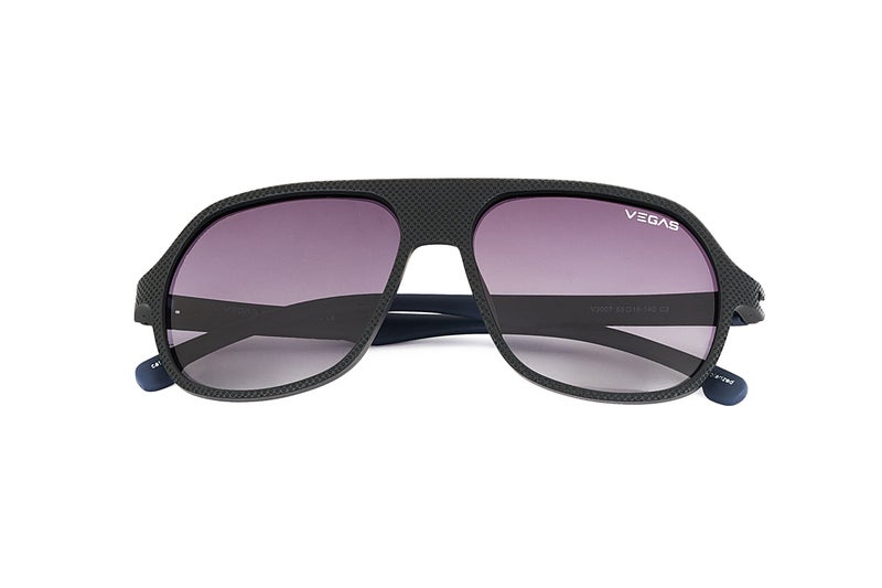 VEGAS Full Rim Shield Men Grey  Sunglasses V3007 C3 - Image 2